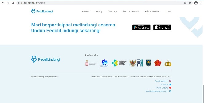APLIKASI PeduliLindungi AMAN, NO PHISING NO MALWARE