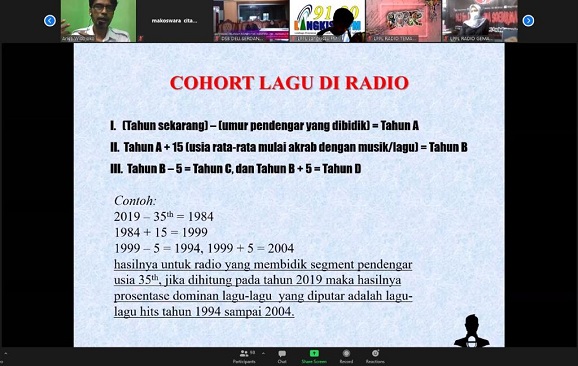 KETUA HARIAN INDONESIAPERSADA.ID BERTERIMAKASIH WEBINAR MUSIC FOR RADIO SUKSES