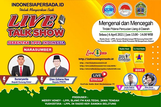 BEKERJA SAMA DENGAN INDONESIAPERSADA.ID, PPATK SOSIALISASI TPPU DAN TPPT 