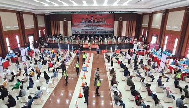 VAKSINASI MASSAL COVID-19 HARI BHAYANGKARA, POLRES BLITAR KOTA SIAPKAN 3.500 DOSIS