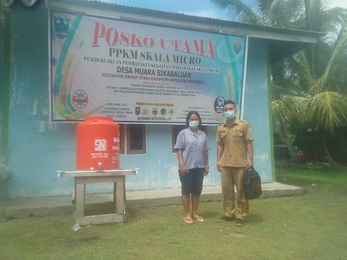 DI MENTAWAI, PPKM MIKRO DESASEBAGAI PUSAT INFORMASI