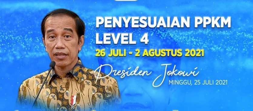 PRESIDEN KEMBALI MEMPERPANJANG PPKM LEVEL 4, NAMUN MULAI LUNAK
