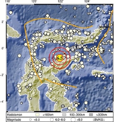 GEMPA TOJO UNA-UNA SULTENG, BMKG MINTA WARGA PESISIR JAUHI PANTAI 