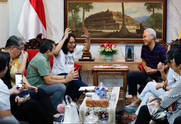 BELASAN MUSISI BERTEMU GANJAR DISKUSI INDUSTRI KREATIF