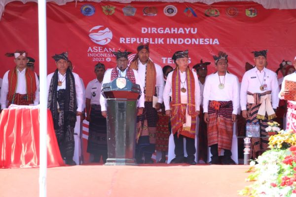 WARGA PERBATASAN DIAJAK BERSYUKUR INDONESIA LEWATI KRISIS PANDEMI COVID-19