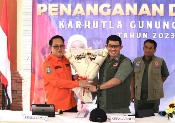 PADAMKAN KARHUTLA GUNUNG ARJUNO, PEMPROV JATIM DIBANTU RP. 750 JUTA