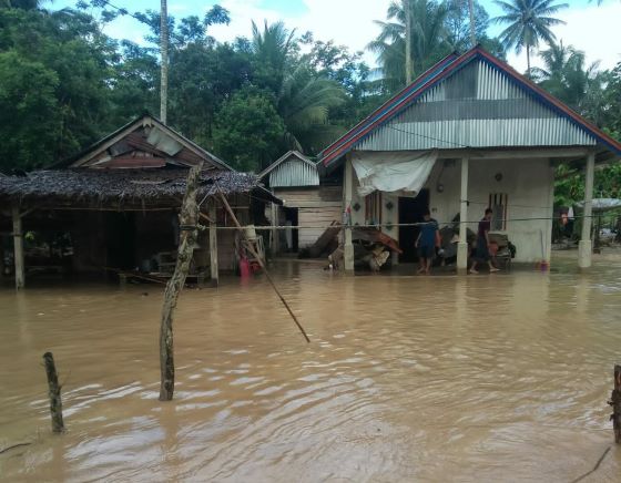 SUNGAI BAMBARIMI MELUAP, RENDAM 50 RUMAH WARGA DONGGALA SULTENG