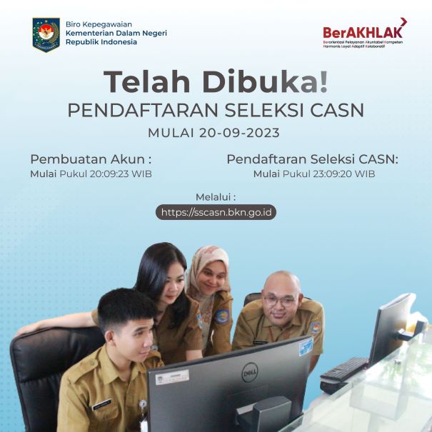 KEMENDAGRI BUKA 153 FORMASI SELEKSI PENGADAAN ASN TAHUN 2023