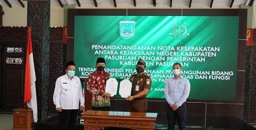 Sinergi Dan Kolaborasi Tata Kelola Pemerintahan Bidang Hukum, Pemkab Pasuruan MoU Dengan Kejari