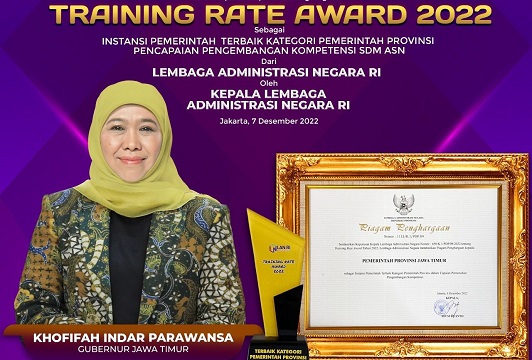 PEMPROV JATIM RAIH TRAINING RATE AWARD 2022