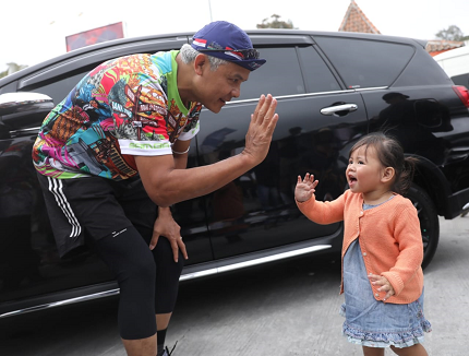 Ganjar Ikut Semangati Elite Race TDB; Mereka Teriak Berat, Tapi Tersenyum