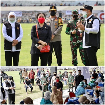 Forkopimda Jatim Dampingi Ketua DPR RI Cek Vaksinasi di Surabaya