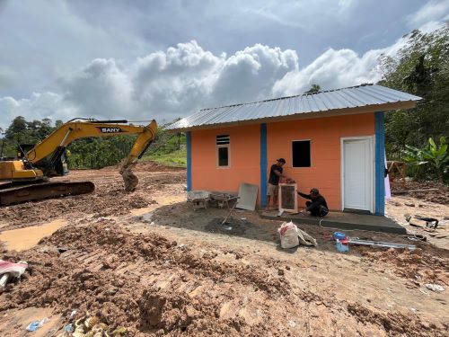 HUNTARA DAN HUNTAP KORBAN BANJIR TAPANULI UTARA MULAI DIBANGUN