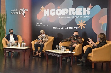 Kemenparekraf Ajak Pelaku Kreatif Diskusi Strategi Bangkitkan Sektor Parekraf 