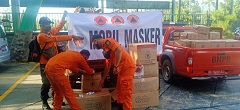 Penguatan Kembali Protokol  Kesehatan, BNPB Luncurkan Mobil Masker Untuk Masyarakat Lampung 