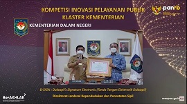 Tiga Tahun Berturut-turut, Ditjen Dukcapil Kemendagri Raih Penghargaan Inovasi Terpuji Top 45 Inovasi KIPP 2021, 2020, 2019