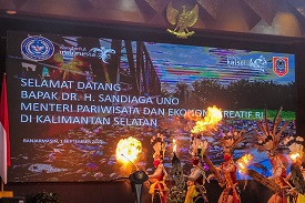 Menparekraf Temui Gubernur Kalsel Bahas Pengembangan Potensi Parekraf