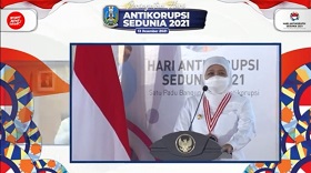 Gubernur Khofifah: Peringatan Hakordia 2021 di Pesantren Memberikan Penguatan Iman dan Moral