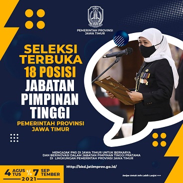 Buka Seleksi, Pemprov Jatim Segera Isi 18 Jabatan Pimpinan Tertinggi Pratama 