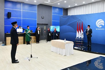 Lantik Dirjen IKP, Menkominfo: Laksanakan Komunikasi Publik secara Akurat dan Tepat 