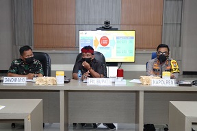 Vaksinasi Covid-19 Melonjak Drastis, Plt Bupati Nganjuk Apresiasi Kinerja Kapolres Nganjuk