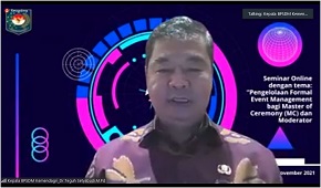 Tingkatkan Keterampilan Komunikasi Bagi Aparatur, BPSDM Kemendagri Gelar Seminar Online Pengelolaan Formal Event Manajemen bagi MC dan Moderator
