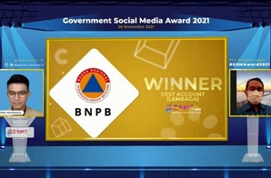 BNPB Menerima Penghargaan People of the Year 2021