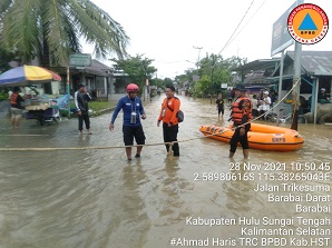  Banjir Rendam Empat Kecamatan di Kabupaten Hulu Sungai Tengah