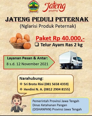 Harga Turun, Pemprov Jateng Borong Telur Ayam Dari Peternak