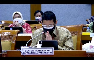 Menparekraf Paparkan Program Strategis dan Capaian Kemenparekraf Tahun 2020 ke Komisi X DPR RI