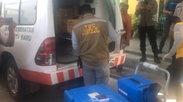 Tahap Awal, Dinas Kesehatan Kotabaru Distribusikan 1.305 Vial Vaksin C19 Untuk 28 Puskesmas dan RSUD PJS