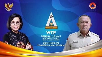 BNPB Menerima Penghargaan Opini Wajar Tanpa Pengecualian Sepuluh Tahun Berturut-turut