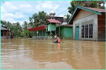 Banjir di Kabupaten Katingan Berangsur Surut