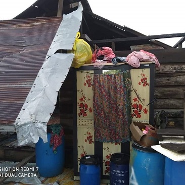 Angin Puting Beliung Terjang Pemukiman Warga di Kutai Kartanegara