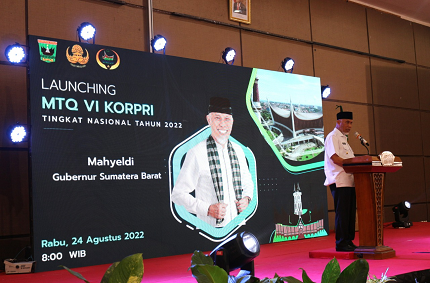 Launching MTQ VI Korpri Tingkat Nasional, Sumbar Siap Terima Kafilah 37 Provinsi dan 86 K/L