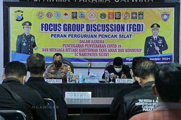 Wabup Ngawi Jadi Narsum FGD Peran Perguruan Pencak Silat