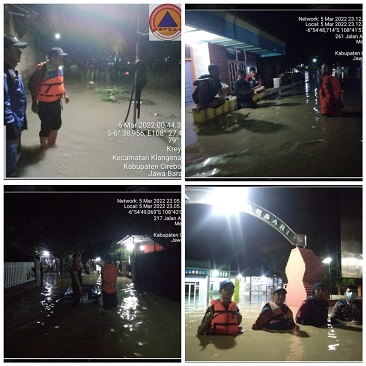 Meski Surut, Wilayah Terdampak Banjir Cirebon Masih Berpeluang Hujan Esok Hari