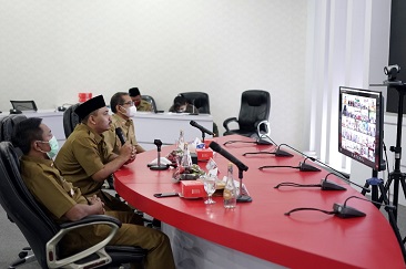 Bupati Ngawi Halal Bihalal Secara Virtual