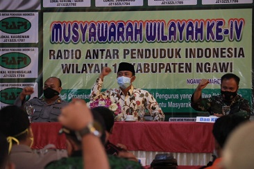Musyawarah Wil. Ke – IV RAPI.Wabup Ngawi : Tingkatkan Sinergitas Penanganan Covid-19