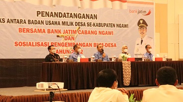 PKS Antara BUMDes Se Ngawi dan Bank Jatim Cab. Ngawi