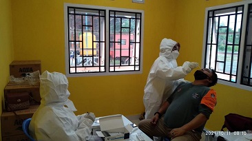 Cegah Potensi Penularan, Satgas Prokes PON Mimika Lakukan Screening berkala Covid-19