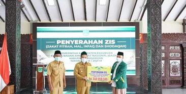 Zakat Fitrah, Mal, Infaq Dan Shodaqoh Pejabat Dan Pemkab Pasuruan Tahun Ini Capai Rp 360.958.500