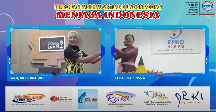 RPKD DENPASAR SURPRISE  TERIMA POTONGAN TUMPENG DARI GANJAR
