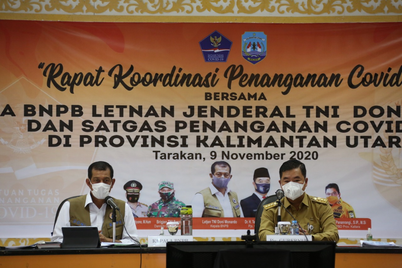 Dinilai Mampu Kendalikan COVID-19, Doni Monardo Apresiasi Komponen Pemprov Kaltara