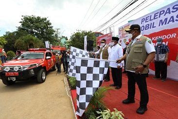 Perkuat Penerapan Protokol Kesehatan Kota Ambon, BNPB Lepas Gerakan Mobil Masker untuk Masyarakat