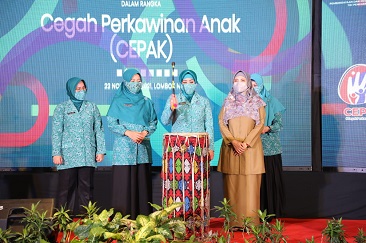 Ketua Umum TP PKK Kampanyekan Pencegahan Pernikahan Anak di NTB