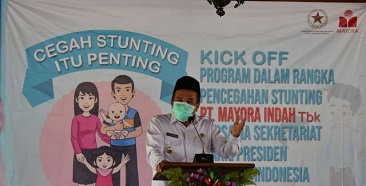Tekan Kasus Stunting, Pemkab Pasuruan Menjalin Kemitraan Dengan PT Mayora Indah Tbk