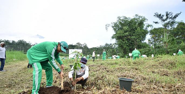 Bupati Irsyad Yusuf Ajak Staf Peduli Lingkungan Dengan Gerakan Penanaman