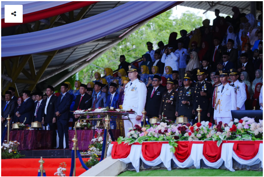 Khidmat, Paskibraka Pangkep Sukses Kibarkan Merah Putih di HUT ke-80 RI