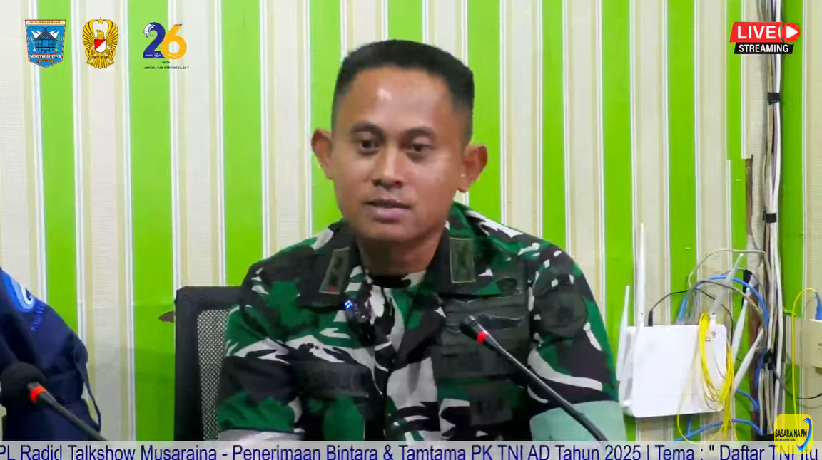 Talkshow Bersama Dandim 0319/Mentawai Letkol Inf. Restu Petrus Simbolon, S.IP., M.IP : Daftar TNI itu Gratis !!